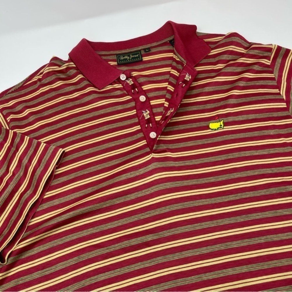 Bobby Jones‎ Collection Masters Logo Polo Made in Italy 100% Cotton Lg. S.Sleeve
